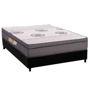 Conjunto Box Viúva: Colchão Espuma Polar D28 Orthopremium Grey + Base Crc Suede Black (128x188)