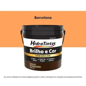 Tinta Acrílica Standard Semibrilho Hidrotintas 15L Brilho E Cor Barcelona (MP)