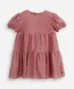 vestido infantil de tule com recorte e manga bufante - rosa escuro 4