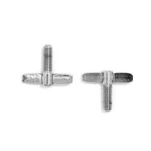 Parafuso para Clamp de Pedal de Bumbo SC-0055 Tipo Borboleta 8mm Cromado com 2 Peças Gibraltar Parafuso para Clamp de Pedal de Bumbo SC-0055 Borboleta 8mm Cromado Gibraltar