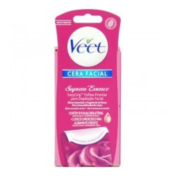 Folha Depilatória Veet Suprem Essence Facial 10 Unidades
