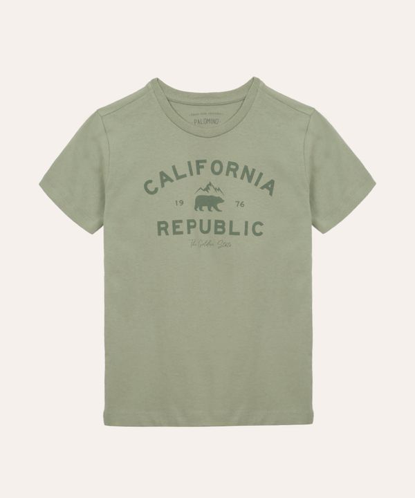 camiseta de algodão infantil califórnia verde 12