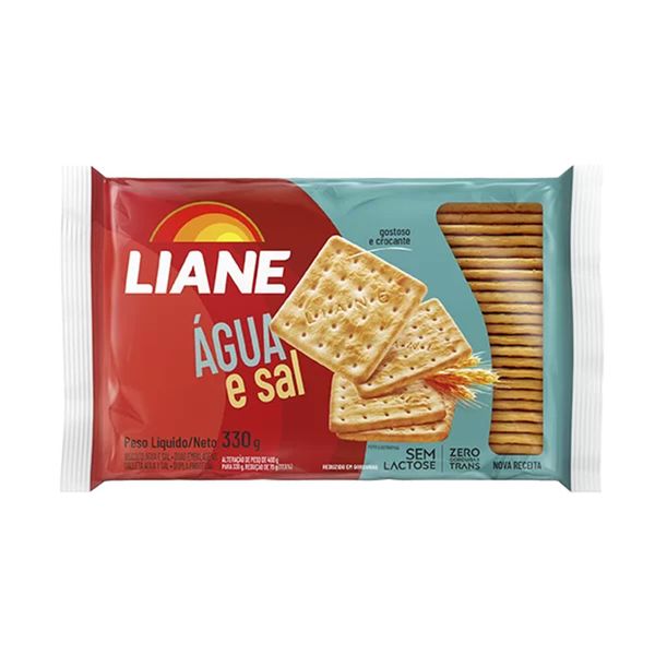 Biscoito de Água e Sal Sem Lactose Liane 400g