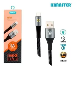 Cabo Usb Usb-A Para Type C 5A 1 Samsung A06 A07 Galaxy S25 S26 Plus Redmi Poco - 1 Mt