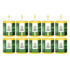 Kit 10 Velas Perfumada Citronela 60g - Chama de Ouro