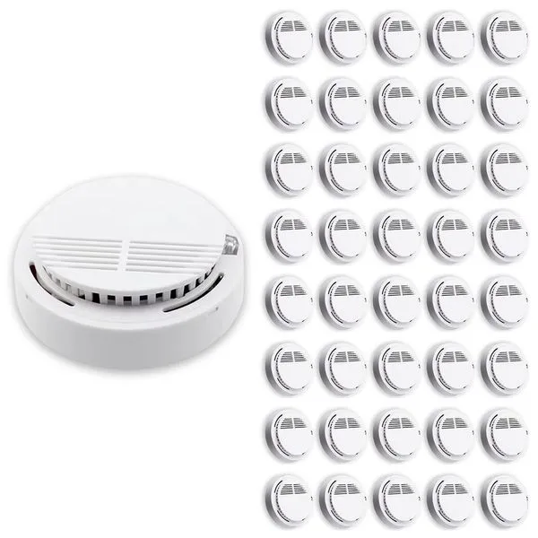Kit 40 Detectores de Fumaça BSL3710 Sensor Fotoelétrico Alarme 85dB LED Branco Leva Pra Casa Kit 40 Detectores de Fumaça BSL3710 Sensor Fotoelétrico 85dB Branco Leva Pra Casa