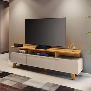 Bancada Para TV Até 70 Polegadas Essenza HB Móveis 2.0 | Off White/Cinamomo