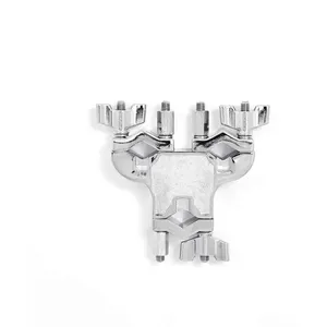 Clamp Triplo para Bateria SC-4429 com Três Vias e Ângulo Ajustável Cromado Gibraltar Clamp Triplo para Bateria SC-4429 Ângulo Ajustável Cromado Gibraltar