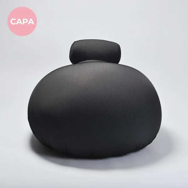 Capa Puff Ergo Com Apoio Estampa Mini Grid Preto