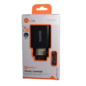Fonte Carregador Turbo 25W USB/C Basike Preto CAR-3164CC