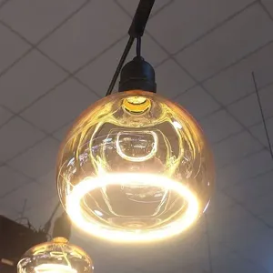 Lâmpada LED Embuled Filamento LED 6W 2400K Globo Trou E27 Luz Amarelo Fluxo 550LM Vida Útil 25.000 Horas Casa Chafariz Lâmpada LED Embuled Filamento LED 6W 2400K Globo Trou E27 Luz Amarelo Fluxo 550LM Casa Chafariz