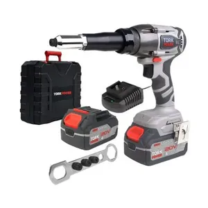 Rebitadeira a Bateria 20V 10KN 2,4A para Rebites Até 5mm com Motor Brushless Tork Brasil Rebitadeira a Bateria 20V 10KN 2,4A Até 5mm com Motor Brushless Tork Brasil