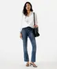 calça boot cut feminina jeans sawary azul 44