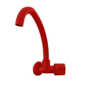 Torneira para Cozinha de Parede Bica Móvel Alta Tulipa em Plástico Abs Acabamento Graphite Socel Torneira para Cozinha Parede Bica Móvel Alta Tulipa Abs Graphite Socel