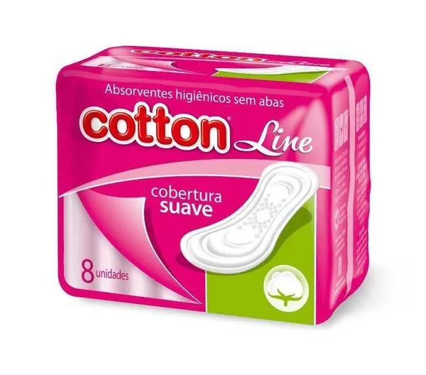 Kit c/4 Absorvente Cotton S/Abas Suave 8 unidades