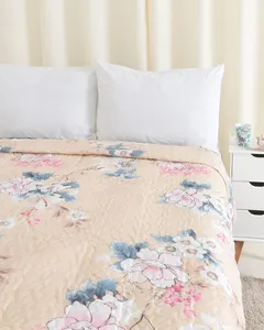 Colcha Casal Ultrassônica Floral Arte E Cazza Rosa UN