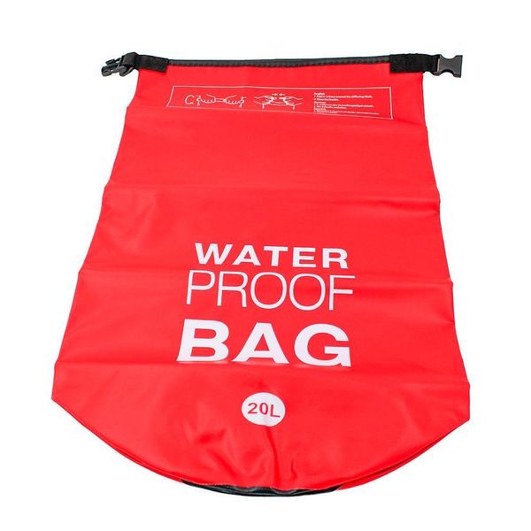 Bolsa Mochila Impermeavel Saco Estanque 20 Litros Camping Bag Vermelho