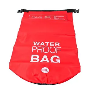 Bolsa Mochila Impermeavel Saco Estanque 20 Litros Camping Bag Vermelho