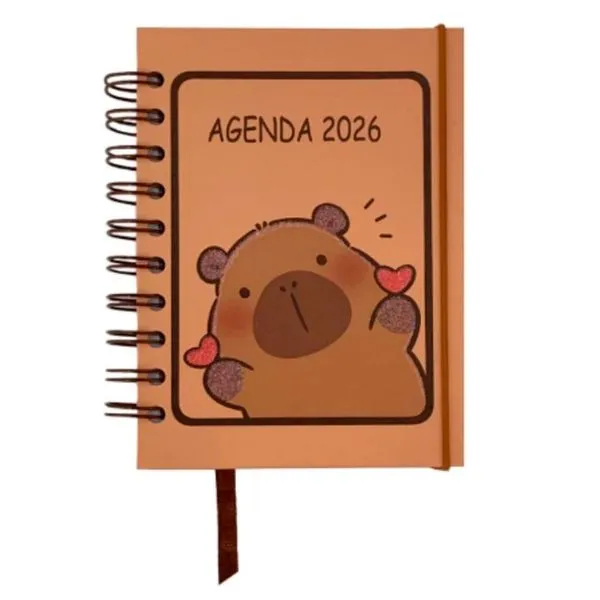 Agenda 2026 Interponte Capivara 168 Folhas 12x17cm AG26030 (MP)
