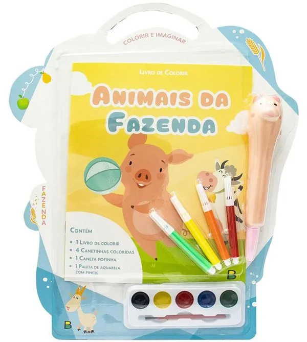 Livro Para Colorir Animais da Fazenda Animais da Fazenda