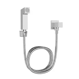 Ducha Higiênica com Registro sem Derivação Quadrado Cromado 7908745803630 de Parede Eco Metais Ducha Higiênica com Registro sem Derivação Quadrado Cromado 7908745803630 Eco Metais