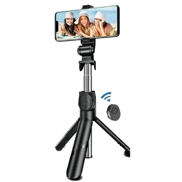 Tripé Selfie H'Maston Com Bluetooth E Controle (MP)