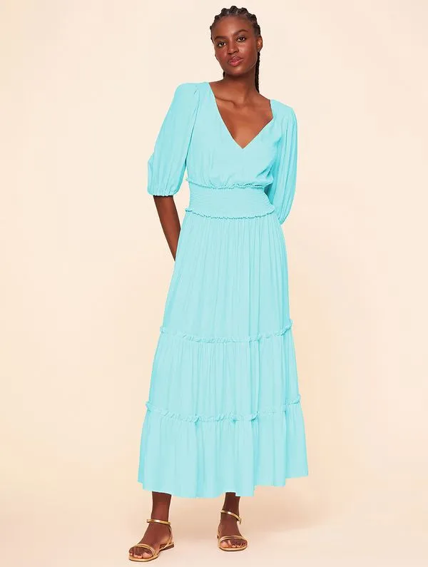 Vestido Longo Cambraia Colors VERDE FRAIS M