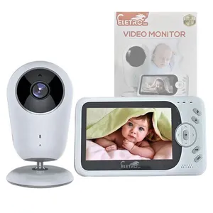 Babá Eletrônica EL-1808 com Câmera Monitor de Vídeo Colorido Visão Noturna e Áudio Bidirecional Branco Eletromex Babá Eletrônica EL-1808 com Câmera Monitor de Vídeo Colorido Visão Noturna Branco Eletromex