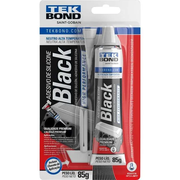 BOR.SILICONE NEUTRO BLACK A.T 85G TEKBOND