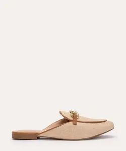 mule com fivela via uno bege 38