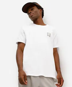 camiseta masculina de algodão estampada texturizada off white GG