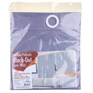 Cortina Blackout 200x140cm Vida Pratika para Varão 1 Face com Ilhós
