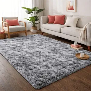 Tapete Antiderrapante DVS Fluffy 183X122CM Cinza A-BI
