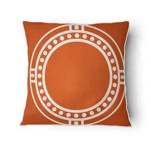 Capa Almofada Elegance Cordonê Lino Terracota Círculo Único 43x43cm 4194478 - Tuti Gottô
