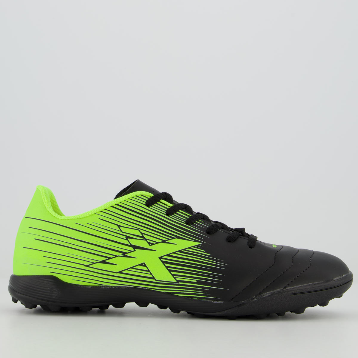 Chuteira Oxn Dynamo Fit Society Preta e Verde
