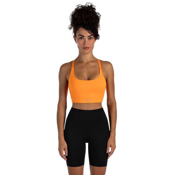 Top Corre Médio Impacto Olympikus Feminino GG Laranja