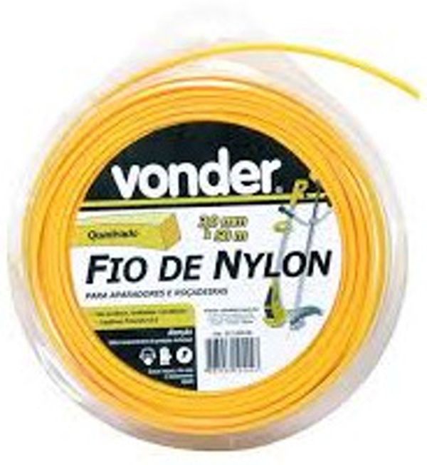 Fio de Nylon Quadrado Para Aparador de Grama Vonder 2,7mm 50m