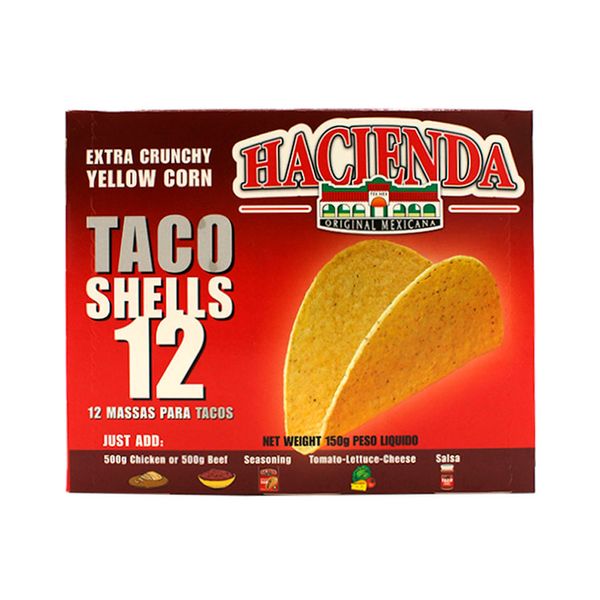Tacos Shell Com 12 Tacos Mexicano Hacienda 150g