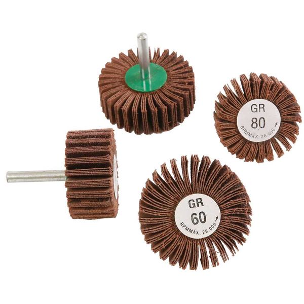 Roda de lixa 25 mm x 15 mm com haste grão 100 R-363 - RODABRAS