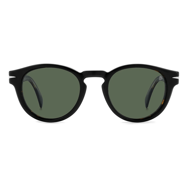 Óculos de Sol David Beckham 7104/C Masculino Redondo Acetato Havana