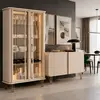 Conjunto Cristaleira Évora e Aparador Buffet Benvenuto HB Móveis | Off White