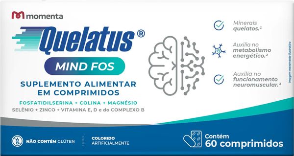 Suplemento Alimentar Quelatus Mind Fos 60 Comprimidos