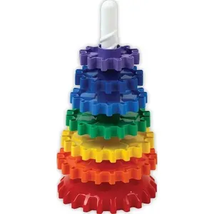Brinquedo Educativo Gira Torre com 6 Peças Coloridas de Encaixe Giratória em Plástico GGB Plast Brinquedo Educativo Gira Torre com 6 Peças Coloridas GGB Plast