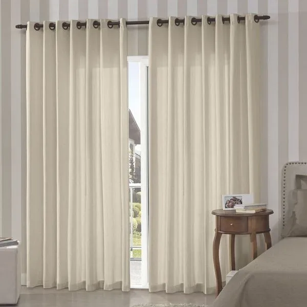 Cortina Bella & Co Rústica Pantex 260x230cm Areia (MP)