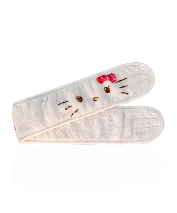 faixa de cabelo com velcro klass vough hello kitty branca UNICO