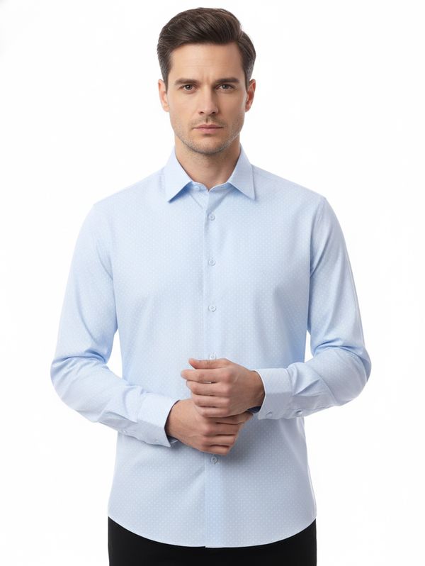 Camisa Manga Longa Masculina AZUL CLARO GG