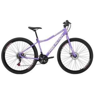 Bicicleta Riese 1.5 Mountain Bike Aro 29 Quadro Aço 21 Marchas Freio a Disco Lilás Free Action Bicicleta Riese 1.5 Mtb Aro 29 Quadro Aço 21 Marchas Freio a Disco Lilás Free Action