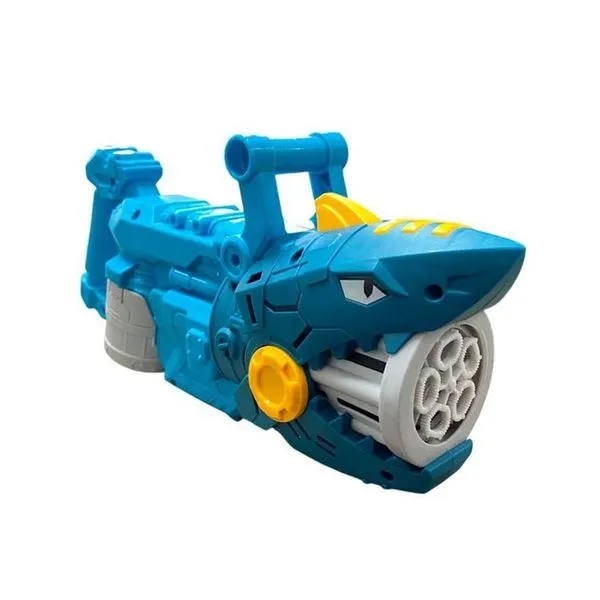 Brinquedo Infantil Pistola de Bolha de Sabão Tubarão Que Estimula Imaginação e Coordenação com Alto Desempenho Azul Brinquedo Infantil Pistola de Sabão Tubarão com Alto Desempenho para Imaginação e Coordenação Azul