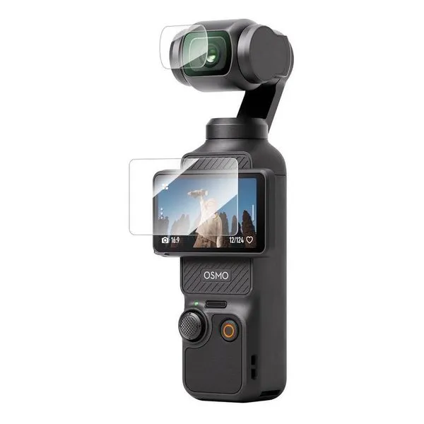Kit Películas Vidro Lente + Lcd Para Dji Osmo Pocket 3 - Telesin