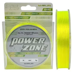 Linha de Pesca Monofilamento Power Zone 0,46MM 300M Alta Resistência à Abrasão Verde Maruri Fishing Linha de Pesca Monofilamento Power Zone 0,46MM 300M Resistência 40LB 18,14KG Verde Maruri Fishing